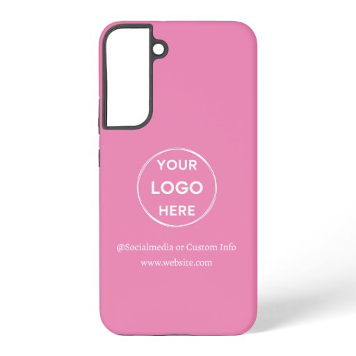 Custom Pink Business Logo Branded Samsung Galaxy S22  Case