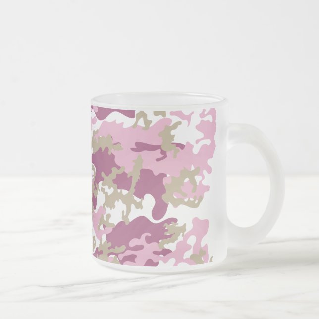 Custom Pink Camo Frosted Beer Mug (Right)