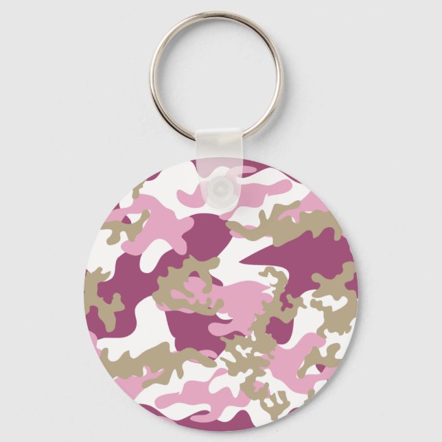 Custom Pink Camo Keychain (Front)