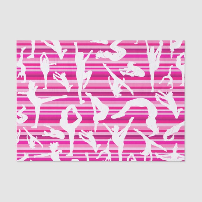 Custom Pink Cheerleading Tissue Paper (Front)