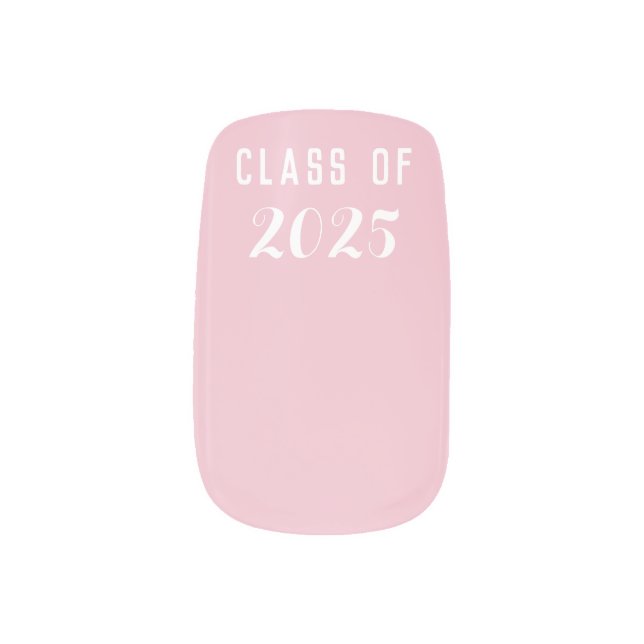 Custom Pink Class of 2025  Minx Nail Art (Left Thumb)