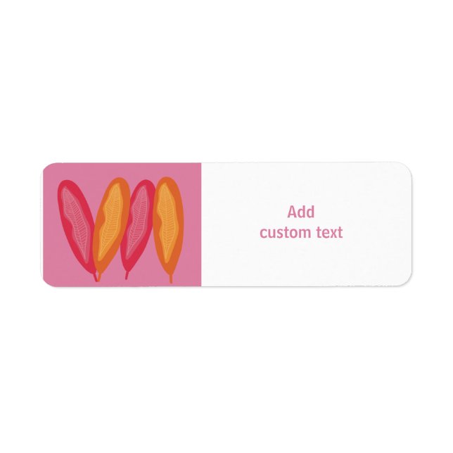 custom pink colorful with feathers     label (Front)