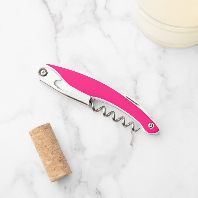 Custom Pink Corkscrew – Perfect for Bars & Events (Front)