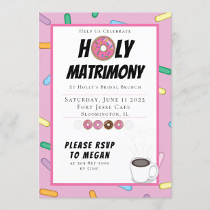 Custom Pink Donut Brunch Invitation