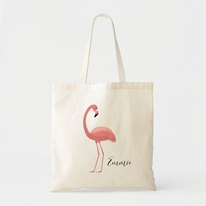 pink flamingo tote bag