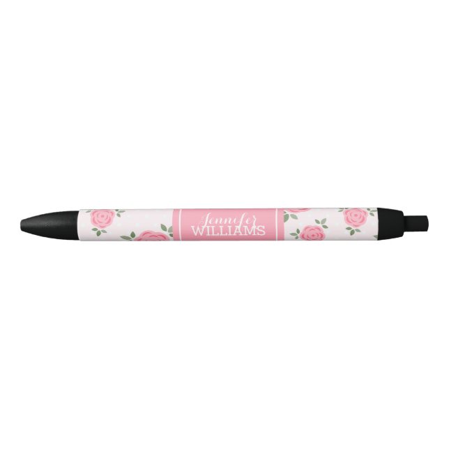 Custom Pink Floral Pen (Front)