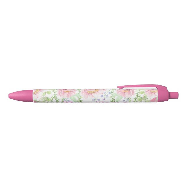 Custom Pink Floral with Name Pen (Top)