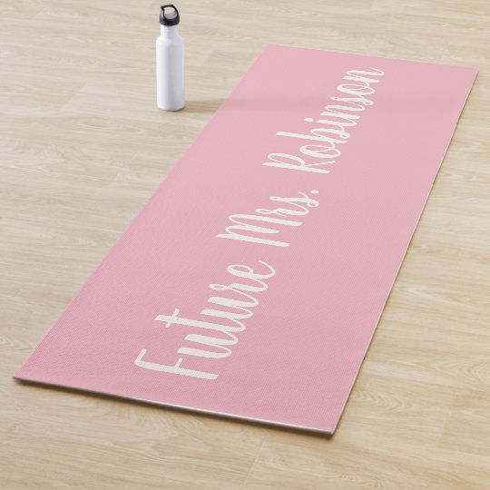 Custom Pink Future Mrs. Bachelorette Bridal Shower Yoga Mat