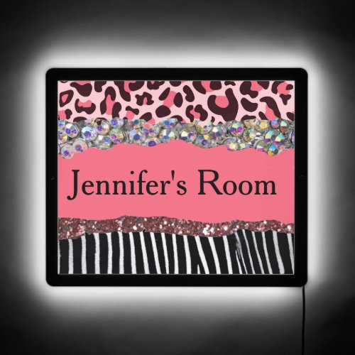 Custom Pink Girls Room Illuminated Lights Sign