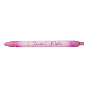 Custom Pink Glitter Look Shiny Name Template Pen