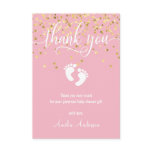 Custom Pink Gold THANK YOU Baby Shower Girl Custom Pink Gold THANK YOU Baby Shower Girl