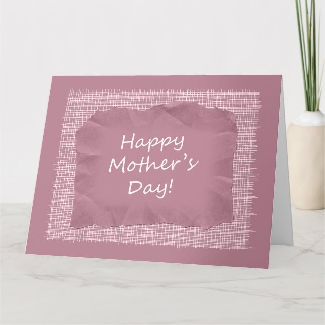 Custom Pink Happy Mother's Day Giant Greeting Card (Front)