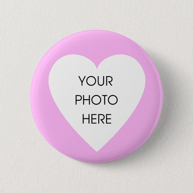 Custom Pink Heart Border ... - Customized Button (Front)