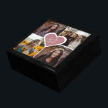 Custom Pink Heart Friends Forever Photo Gift Box<br><div class="desc">Create a beautiful gift for your friends. Easily personalize our custom photo gift box featuring 4 photos and a pink heart with the text 'Friends Forever' inside.</div>
