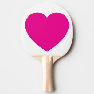 Custom Pink Heart Ping Pong Ball – Romantic Table Ping Pong Paddle