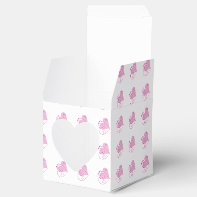 Custom Pink Hearts Favor Boxes (Opened)