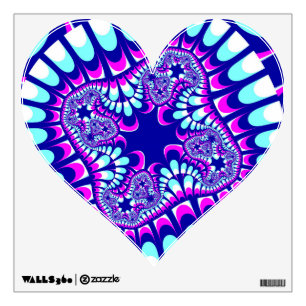Custom Pink Ice Flower Heart Decal