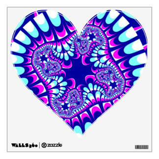 Custom Pink Ice Flower Heart Decal