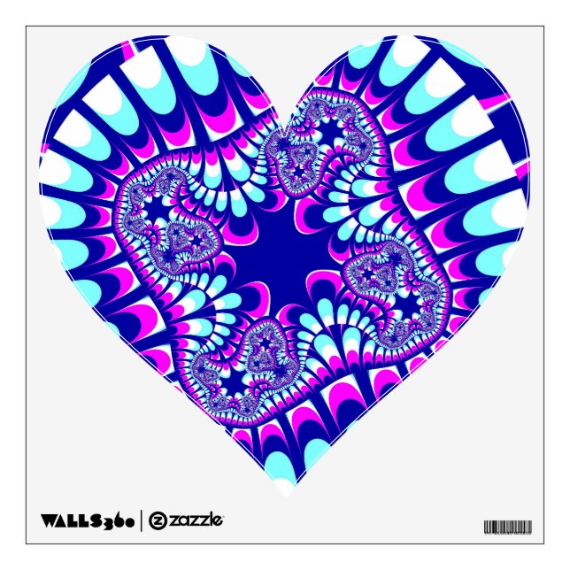 Custom Pink Ice Flower Heart Decal (Front)