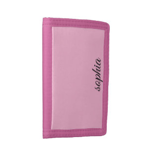 Custom Pink Laptop Sleeve for Girls – Personalized Trifold Wallet