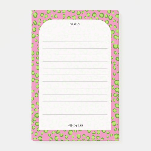 CUSTOM Pink Leopard Grocery Shopping To_Do List Post_it Notes
