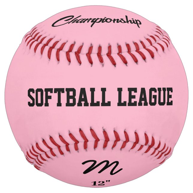 Custom Pink Light Softball (Front)
