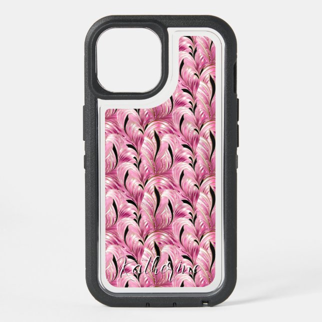 Custom Pink Luxury Magsafe Otterbox iPhone Case (Back)