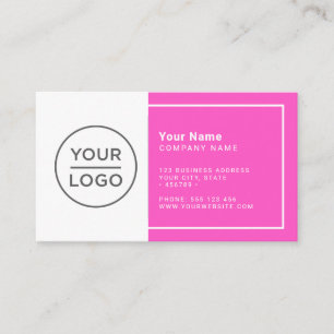 Custom pink modern minimalist any color business card