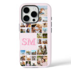 Custom Pink Monogram Initial 25 Photo Collage