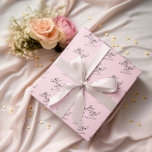 Custom Pink Mr and Mrs Script Wrapping Paper<br><div class="desc">Wrap your gifts in style using this lovely wrapping paper, featuring a pattern of "Mr and Mrs" in elegant script calligraphy, easily customized with your last name. Perfect for weddings, wedding favors, anniversaries, or bridal showers, this sophisticated wrapping paper is designed to make every gift as memorable as the occasion...</div>
