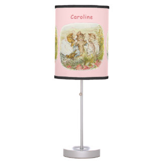 Custom Pink Name | Kittens Baby Nursery Decor Table Lamp