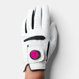 Custom Pink Name Monogram  Golf Glove
