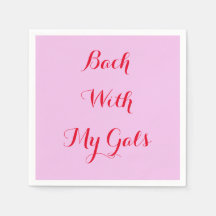 custom pink napkins for bachelorette