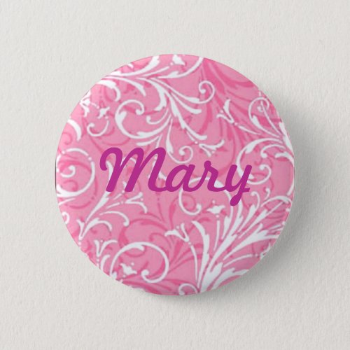 Custom Pink Ornamental Button