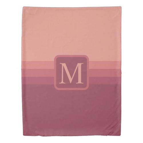 Custom Pink Peach Purple Maroon Color Block Duvet Cover