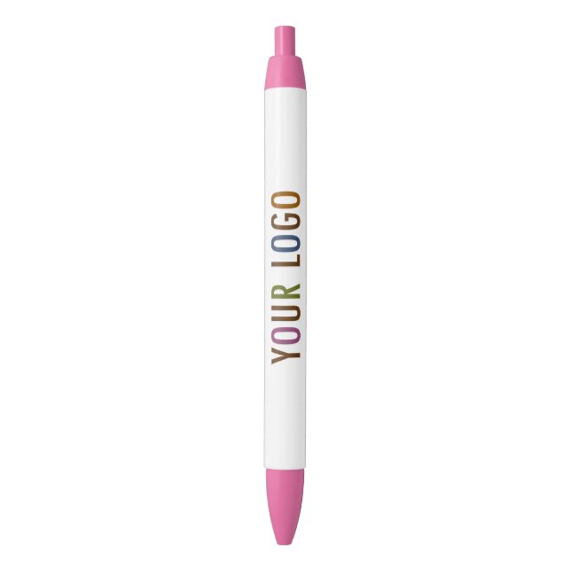 Custom Pink Pen with Business Logo Low Minimum (Front Vertical)