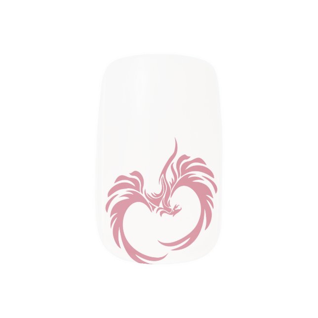 Custom Pink Phoenix Minx Nails Nail Wraps (Right Thumb)