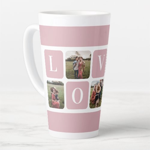 Custom Pink Photo Latte Mug
