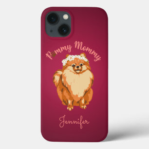 Custom Pink Pommy Mommy iPhone 13 Case