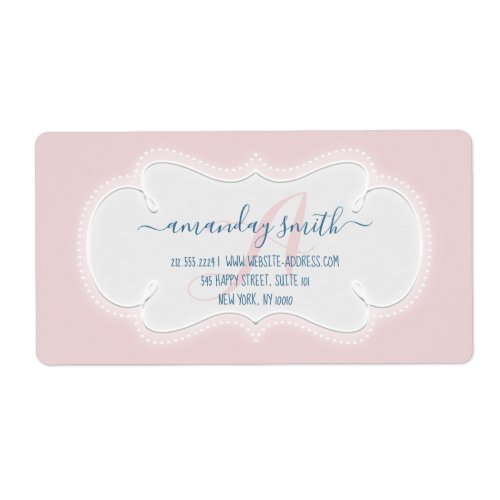 Custom Pink Powder Blue Small Business Bridal Vip Label