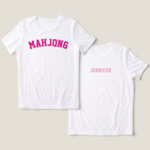 Custom Pink Preppy Varsity Mahjong Graphic