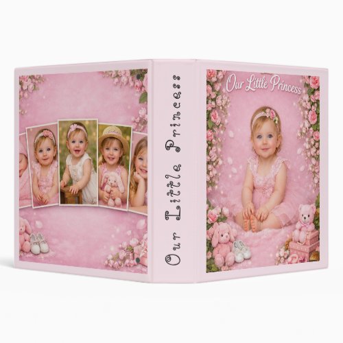 Custom Pink Princess Baby Girl photo Binder