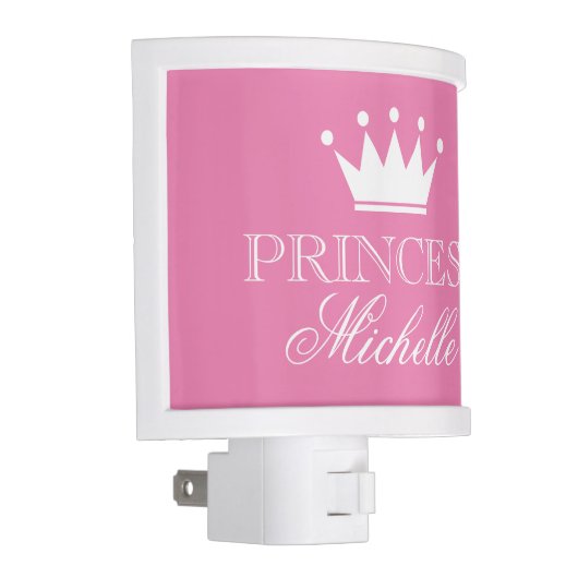 Custom pink princess crown night light for kids (Right)