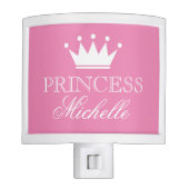 Custom pink princess crown night light for kids (Front)