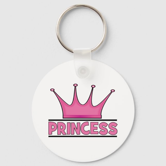 Custom Pink Princess Keychain (Front)