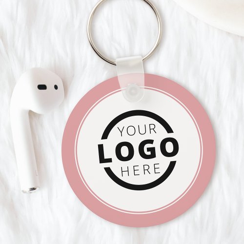 Custom Pink Promotional Business Logo Branded Keychain