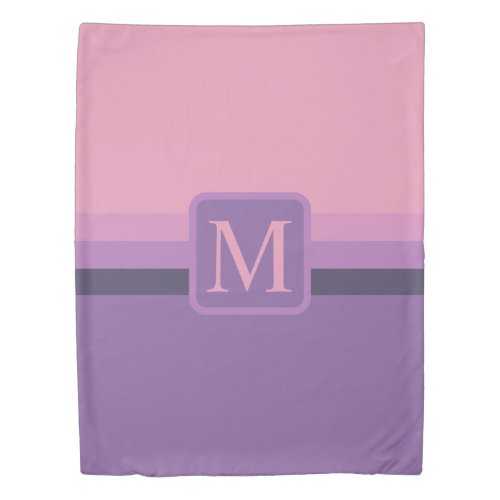 Custom Pink Purple Lavender Violet Color Block Duvet Cover