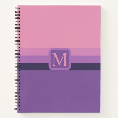 Custom Pink Purple Lavender Violet Color Block Notebook