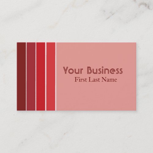 Custom pink red fade stripe business cards