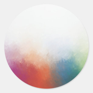 Custom Pink Red Yellow Orange Blue Green Colorful Classic Round Sticker